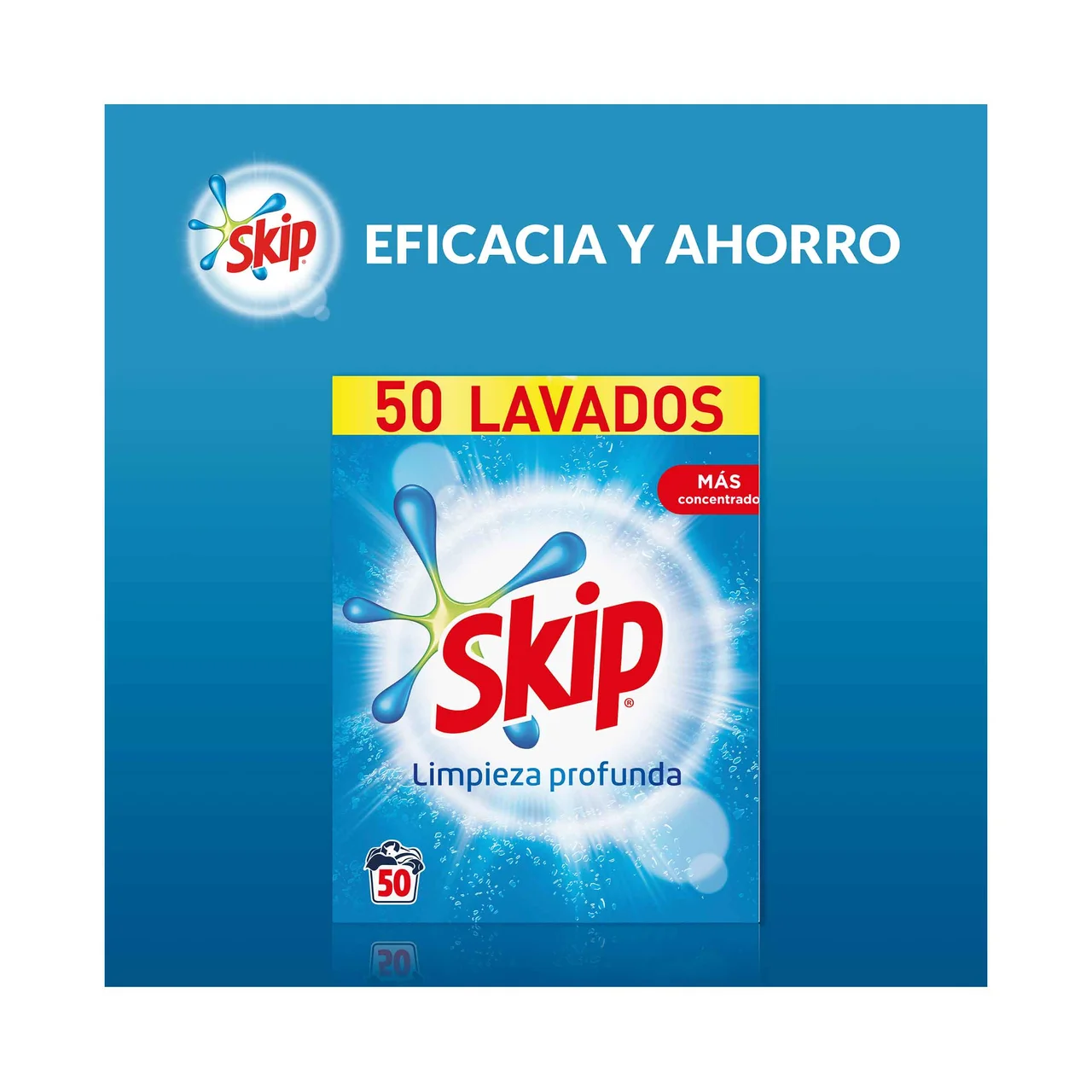 Limpieza profunda Detergente en polvo para lavadora 50 ds.