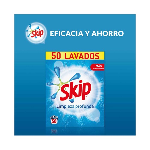 SKIP Limpieza profunda Detergente en polvo para lavadora 50 ds.