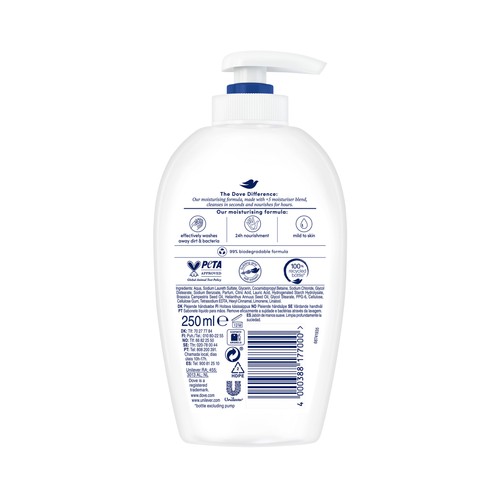 DOVE Jabón de manos líquido con acción hidratación profunda DOVE 250 ml.