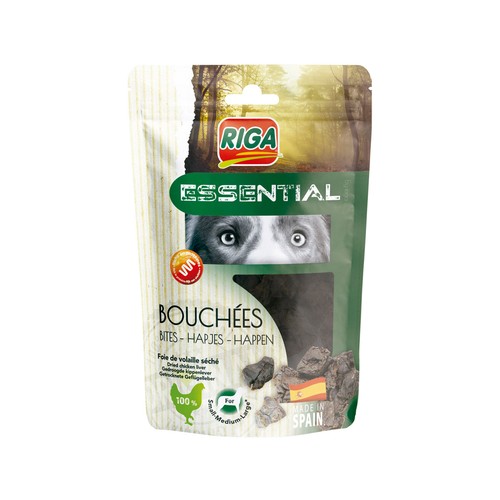 Snacks para perros en tiras 100 % hígado aves de corral RIGA ESSENTIAL