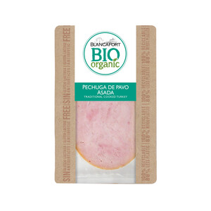 Imagen de BLANCAFORT Pechuga de pavo asada ecológica en lonchas ecológica BLANCAFORT BIO ORGANIC 80 g.