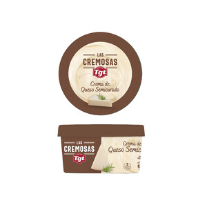 TGT Crema de queso para untar semi curado TGT LAS CREMOSAS125 g.