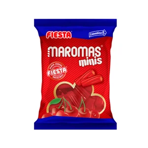 FIESTA Regaliz maromas minis con sabor a cereza 80 g.