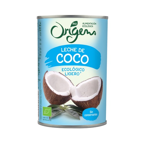 ORIGENS Leche de coco light Bio ORIGENS 400 ml.