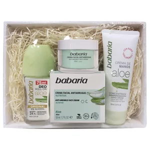 BABARIA Cesta regalo con productos con aloe vera, para el cuidado de nuestra piel.