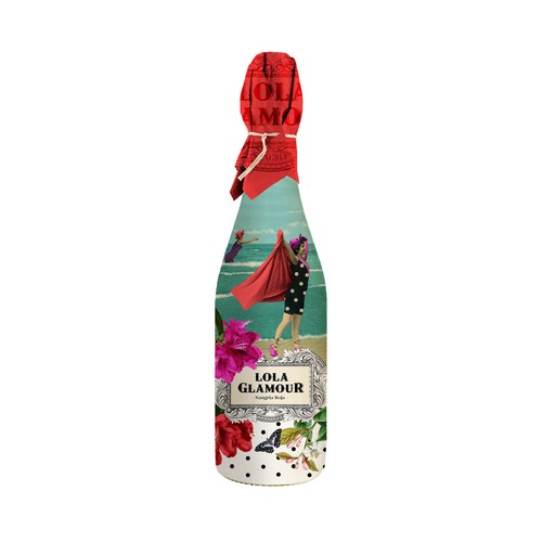 LOLA Sangria roja premium LOLA Glamour botella de 75 cl.