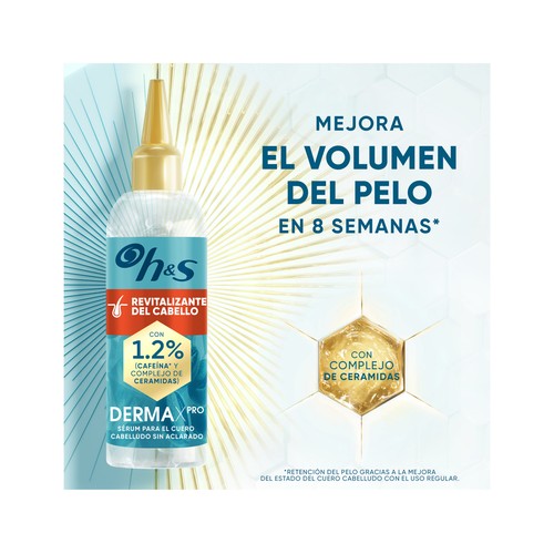 H&S Derma xpro Sérum capliar sin aclarado con acción revitalizante, especial cabellos secos y debilitados 145 ml.