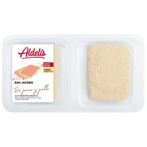 San Jacobos de jamón de pavo y pollo, con queso ALDELÍS 340 g.