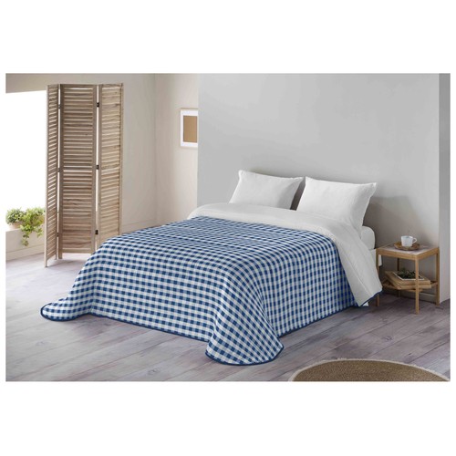 Edredón estampado para cama 90/105 180x260cm 200GSM individual color azul. NATURALS