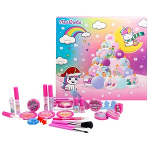 MARTINELIA Little unicorn Calendario de adviento con maquillaje infantil.