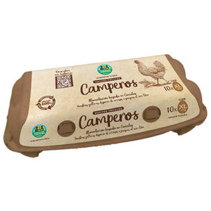 ALCAMPO PRODUCCIÓN CONTROLADA Huevos camperos frescos clase XL y cat. A 10 uds.