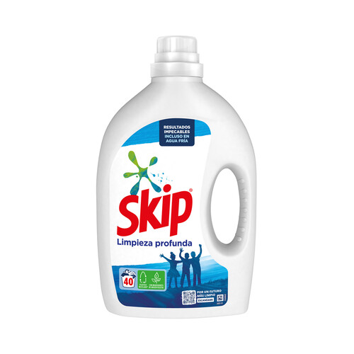 SKIP Detergente líquido para unos resultados impecables incluso en agua fria 40 lav. 1.8 l. 