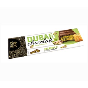 Imagen de DELICADORE STYLE DUBAI Chocolate con leche y crema de pistacho 70 gr.