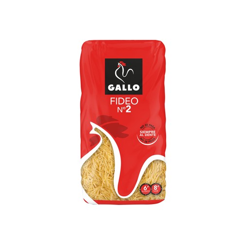GALLO Nº 2 Pasta fideos 450 g.