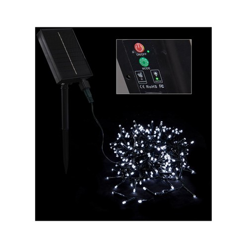 Guirnalda solar 400 Led, 8 funciones, ACTUEL.