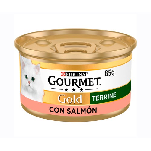 PURINA GOURMET Gold  Comida para gatos adultos húmeda a base de salmón y atún GOURMET tarrina 85 g.