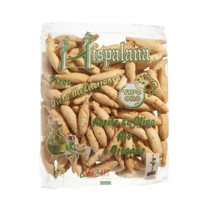 HISPALANA Picos con aceite de oliva, ajo y orégano HISPALANA 210 gr,