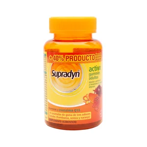 SUPRADYN Caramelos de goma para adultos con sabores frutales (frambuesa, cereza y naranja) SUPRADYN 70 uds.