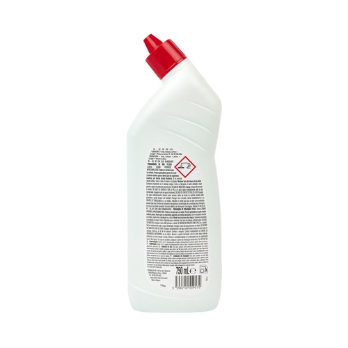 PRODUCTO ALCAMPO Limpiador WC en gel con lejía blanqueante y aroma a eucalipto 750 ml.