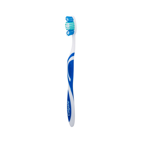 COLGATE Cepillo de dientes medio, que ayuda a eliminar manchas y bacterias bucales COLGATE Triple action.