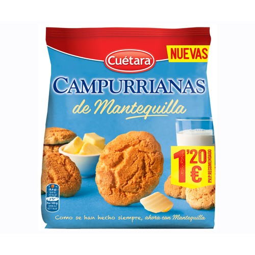 CUETARA Galletas campurrianas mantequilla 100 g.