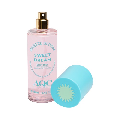 AQC FRAGANCES Breeze bloom Spray corporal con aroma a jazmín y fruta del dragon rosa 250 ml.