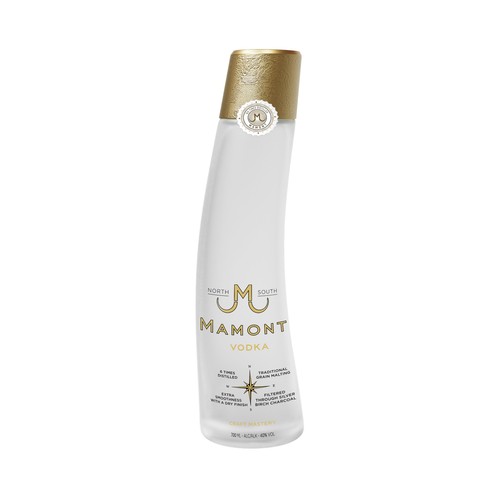 MAMONT Vodka blanco destilado 6 veces, elaborado en Siberia botella 70 cl.