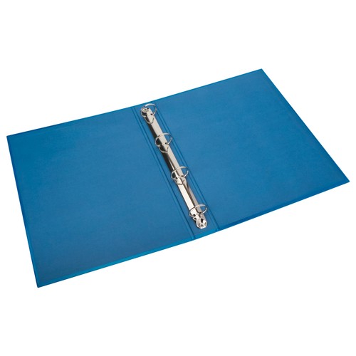 Carpeta de 4 anillas, cartón forrado 40mm de color azul, ALCAMPO.