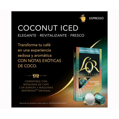 L'OR Café en cápsulas de coco 10 uds. 52 g.
