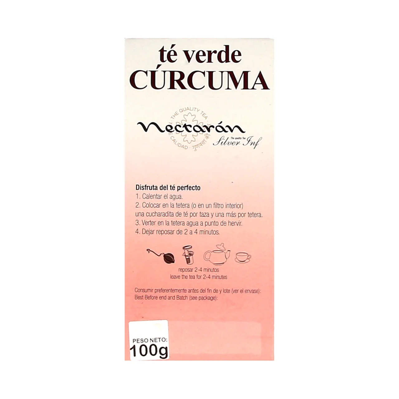 Té verde con curcuma 100 g.