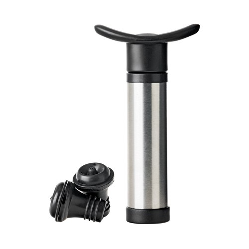 Bomba de vacío y 2 tapones para botellas de vino, QPRACTIKO.