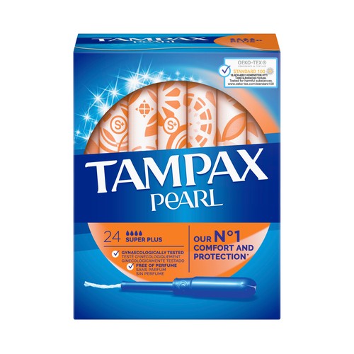 TAMPAX Tampones super plus con aplicador TAMPAX Pearl 24 uds