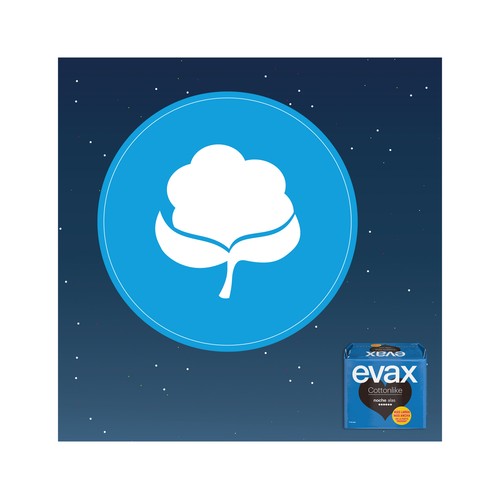 EVAX Compresas de noche con alas EVAX Cottonlike 18 uds.