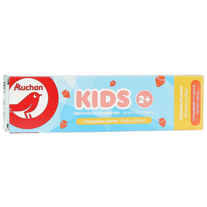 PRODUCTO ALCAMPO Pasta de dientes infantil ( a partir de 2 años), con flúor y sabor a fresa PRODUCTO ALCAMPO.