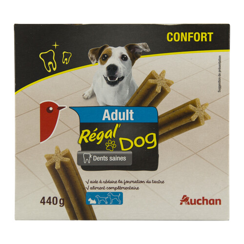 PRODUCTO ALCAMPO Snacks dental para perros adultos talla pequeña AUCHAN EXPERT DENTAL CARE 28 uds. 440 g.