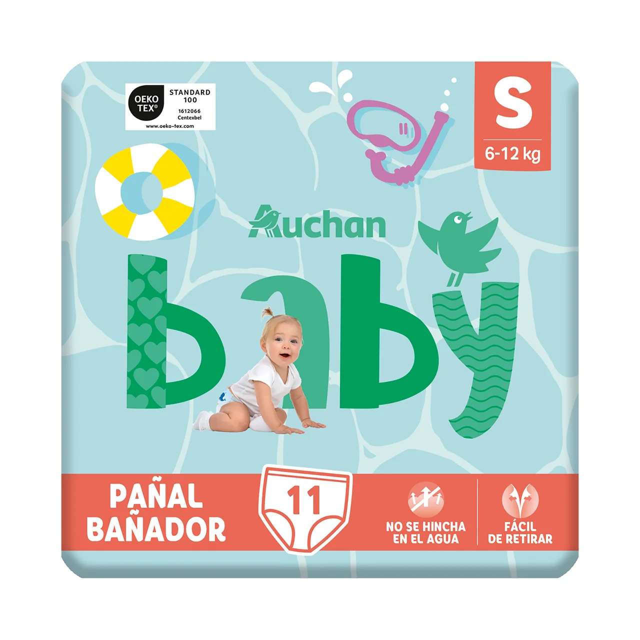 PRODUCTO ALCAMPO Baby Pañales bañador unisex (bañador desechable) talla S, para niños de 6 a 12 kilos 11 uds.