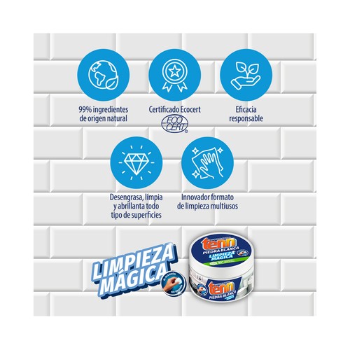 TENN Piedra blanca con un 99% de ingredientes de origen natural 375g.