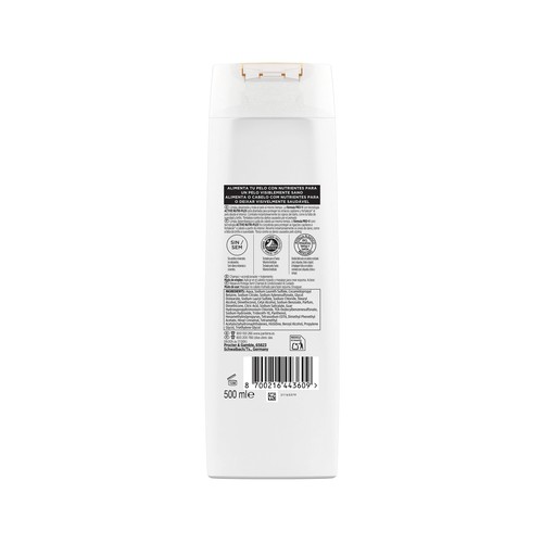 PANTENE Pro-v repara y protege Champú + acondicionador + tratamiento para cabellos secos, débiles y dañados 500 ml.