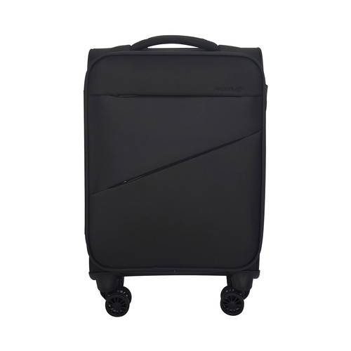 Maleta de cabina tipo trolley  soft 8 ruedas 55cm negro. AIRPORT