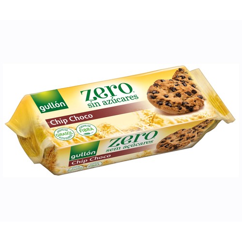 GULLÓN Zero Galletas con gotas de chocolate 125 g.