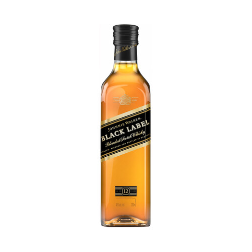 JOHNNIE WALKER Black label Whisky blended escocés 12 años 20 cl.