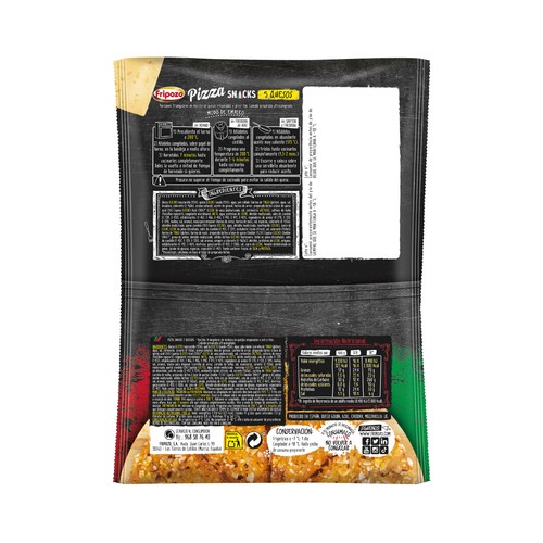 FRIPOZO Pizza snacks congelados con mezcla de 5 quesos, empanados y prefritos 250 g.