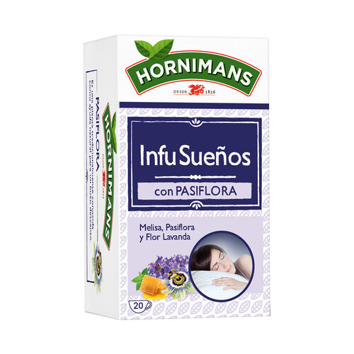 Infusión de plantas aromatizadas (ayuda natural para un buen descanso) HORNIMANS 20 uds. 30 g.