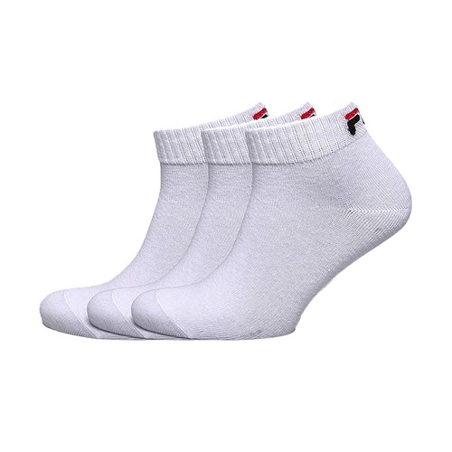 Pack 3 calcetines tobilleros FILA, color blanco, talla 43/46