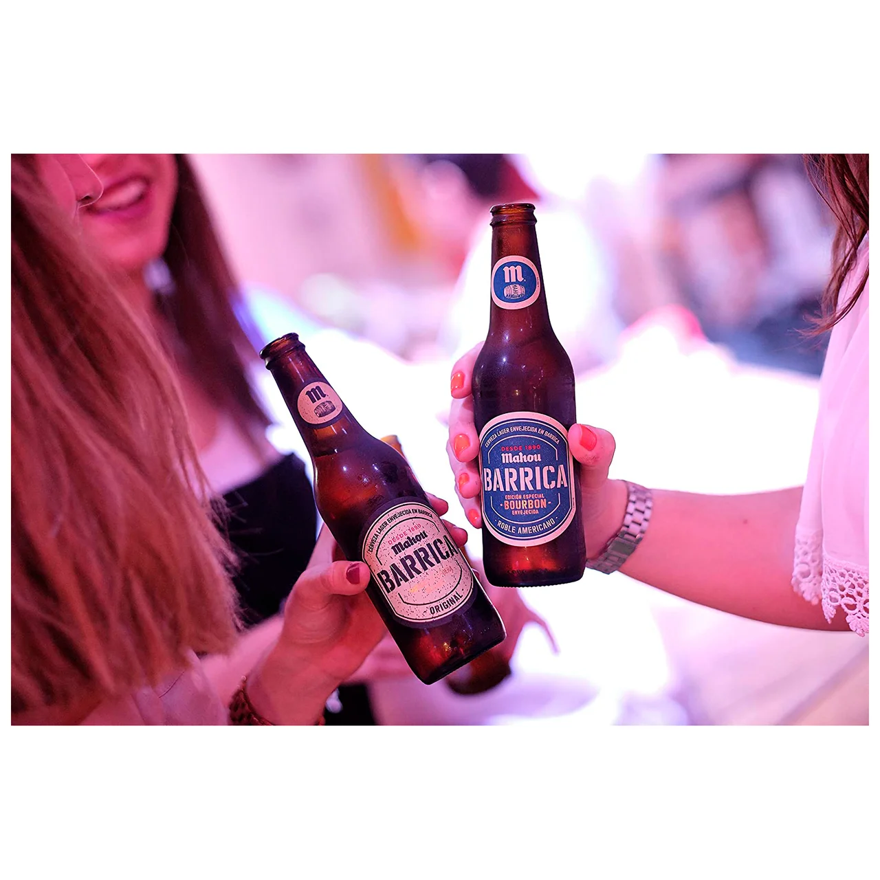 MAHOU BARRICA Cerveza rubia envejecida en barrica, bourbon botella 33 cl.