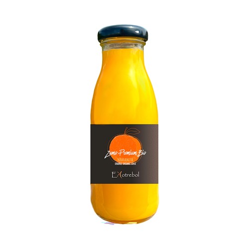 EKOTREBOL Zumo de naranja premium ecológico 250 ml.