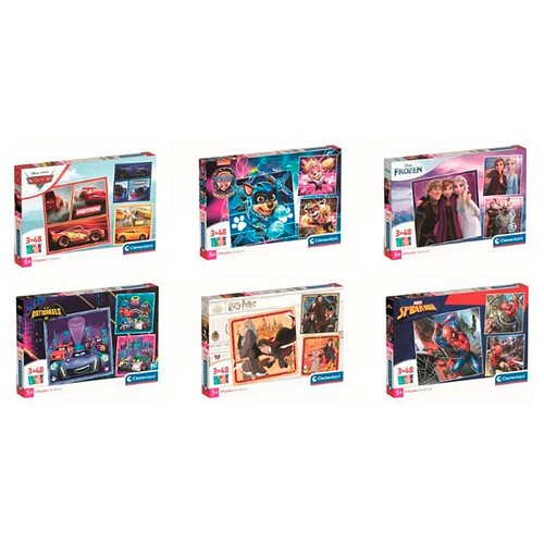 Puzzle 3x48 piezas de modelos surtidos, CLEMENTONI.