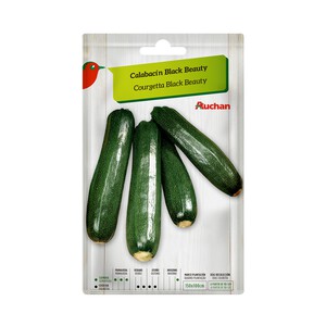 Sobre de semillas para sembrar calabacines de la variedad Black Beauty PRODUCTO ALCAMPO.