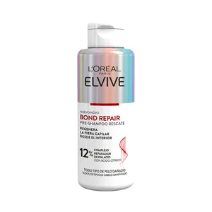ELVIVE Pre-champú regenerador de la fibra capilar, para todo tipo de pelo dañado ELVIVE Bond repair de L´oréal 200 ml.