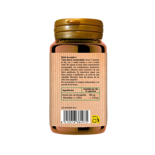 NATURTIERRA Forte Ashwagandha (complemento alimenticio) 30 cápsulas.
